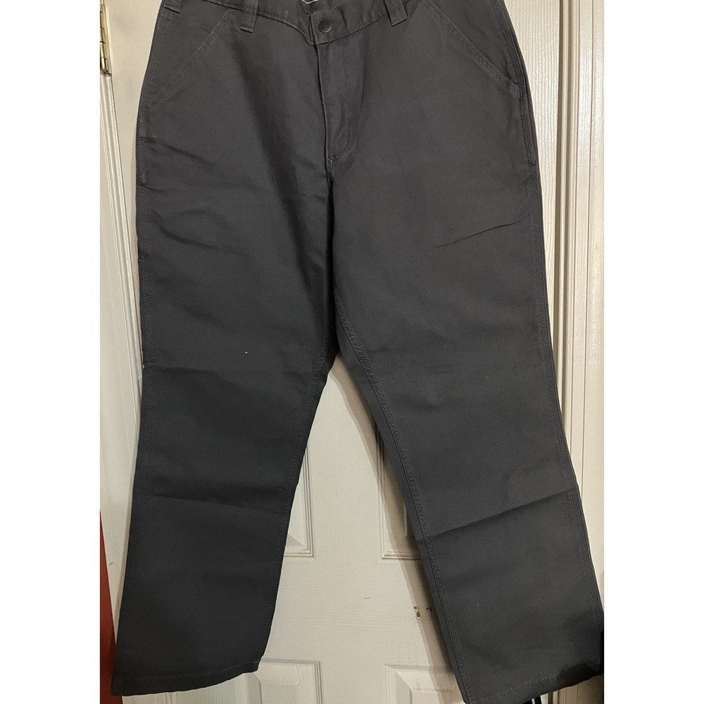 Carhartt Rugged Flex Relaxed Fit Canvas Work Pants Gray BN2291-M 34x30 - Picture 3 of 7